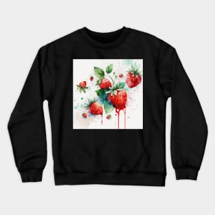 Berry Splash Watercolor Summer Crewneck Sweatshirt